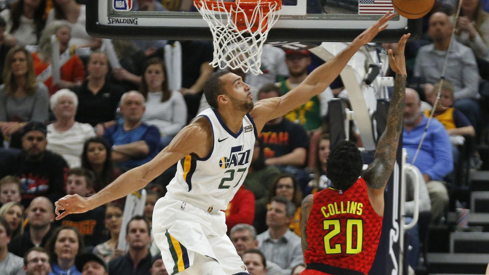 Gobert leads way; Jazz thump Hawks